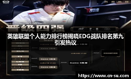 英雄联盟个人能力排行榜揭晓EDG战队排名第九引发热议